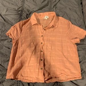 Cute Coral Button Up